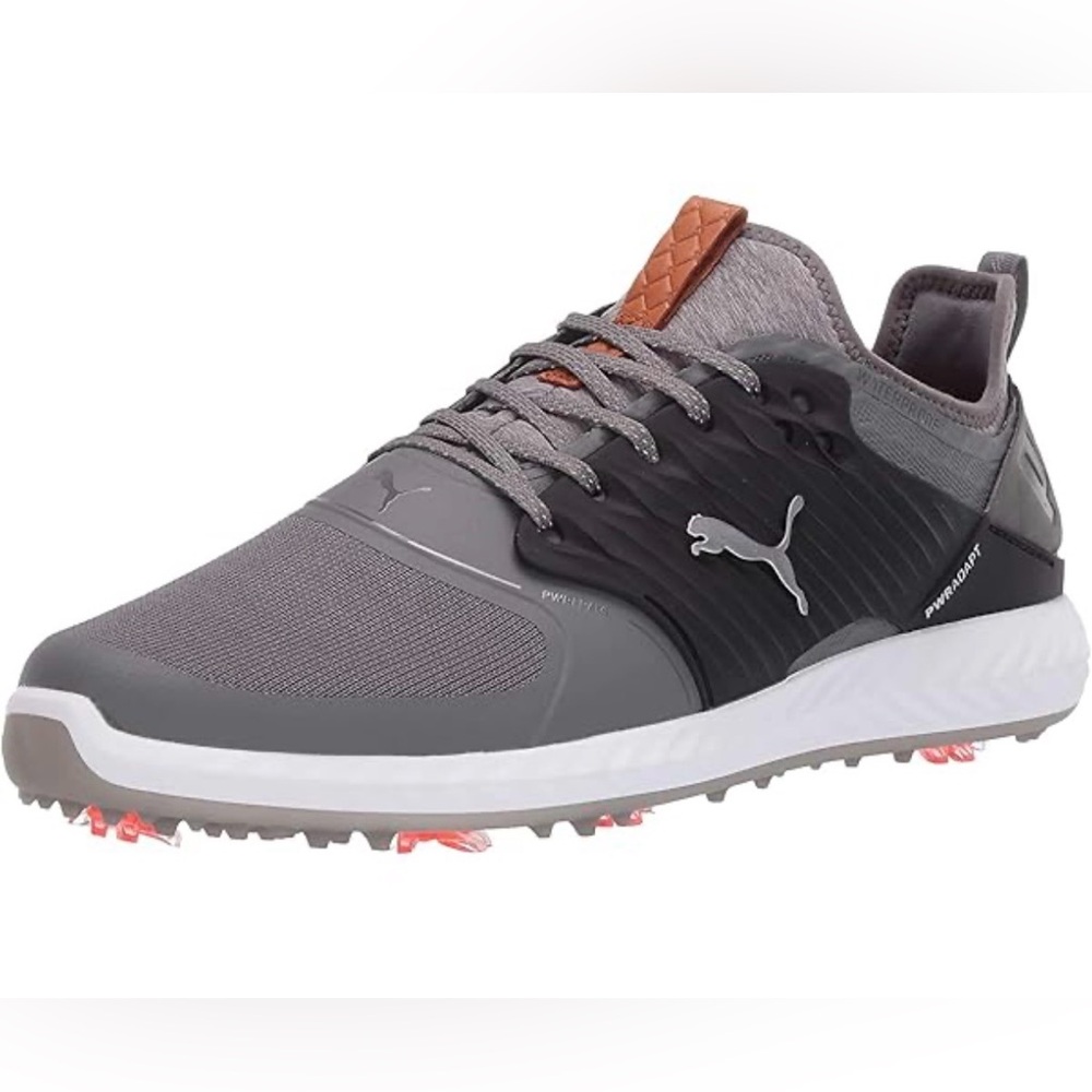 Puma Men's Ignite Pwradapt Caged Waterproof Gray Golf Shoes Cleats ; Sz: 11; EUC